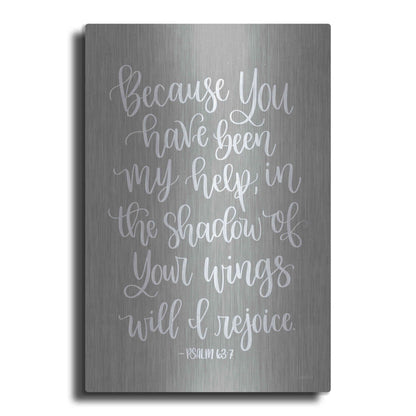 Luxe Metal Art 'You Have Been My Help' by Imperfect Dust, Metal Wall Art