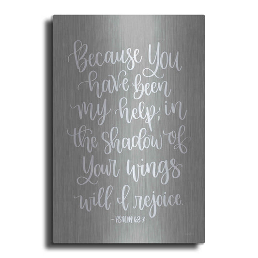 Luxe Metal Art 'You Have Been My Help' by Imperfect Dust, Metal Wall Art