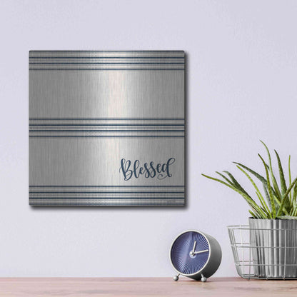 Luxe Metal Art 'Blessed 2' by Imperfect Dust, Metal Wall Art,12x12