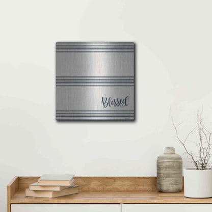 Luxe Metal Art 'Blessed 2' by Imperfect Dust, Metal Wall Art,12x12