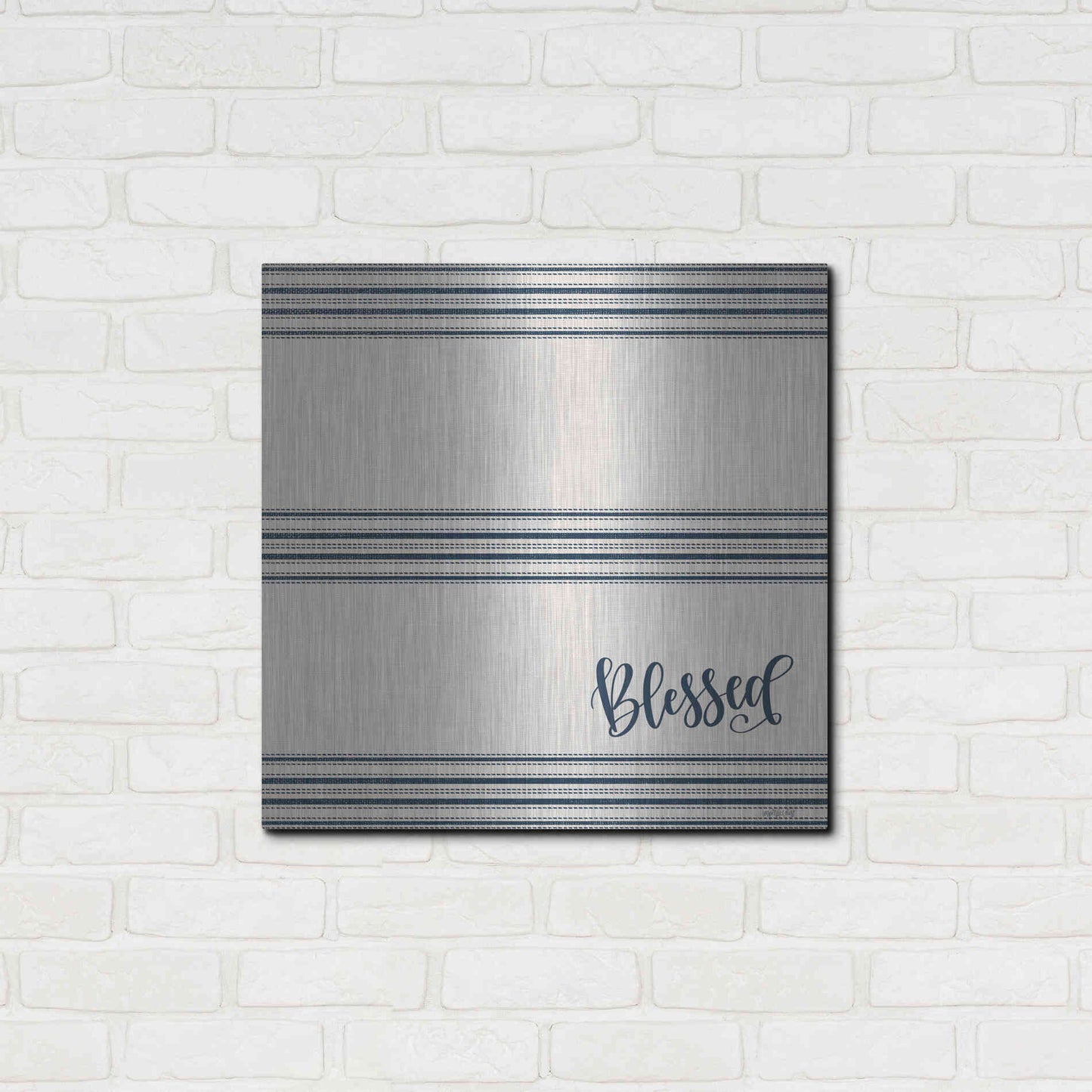 Luxe Metal Art 'Blessed 2' by Imperfect Dust, Metal Wall Art,24x24