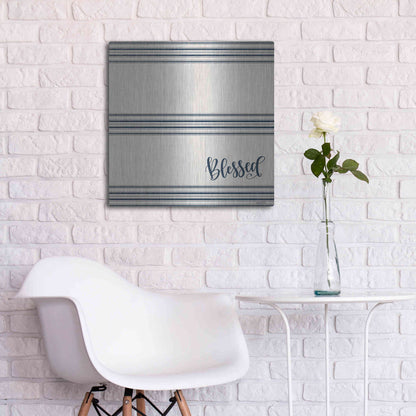 Luxe Metal Art 'Blessed 2' by Imperfect Dust, Metal Wall Art,24x24