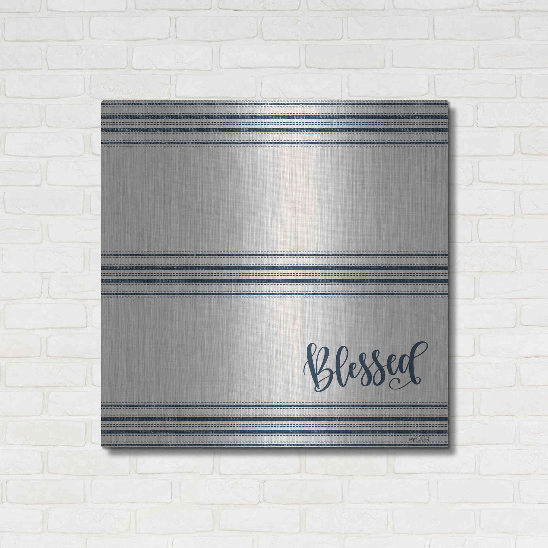 Luxe Metal Art 'Blessed 2' by Imperfect Dust, Metal Wall Art,36x36