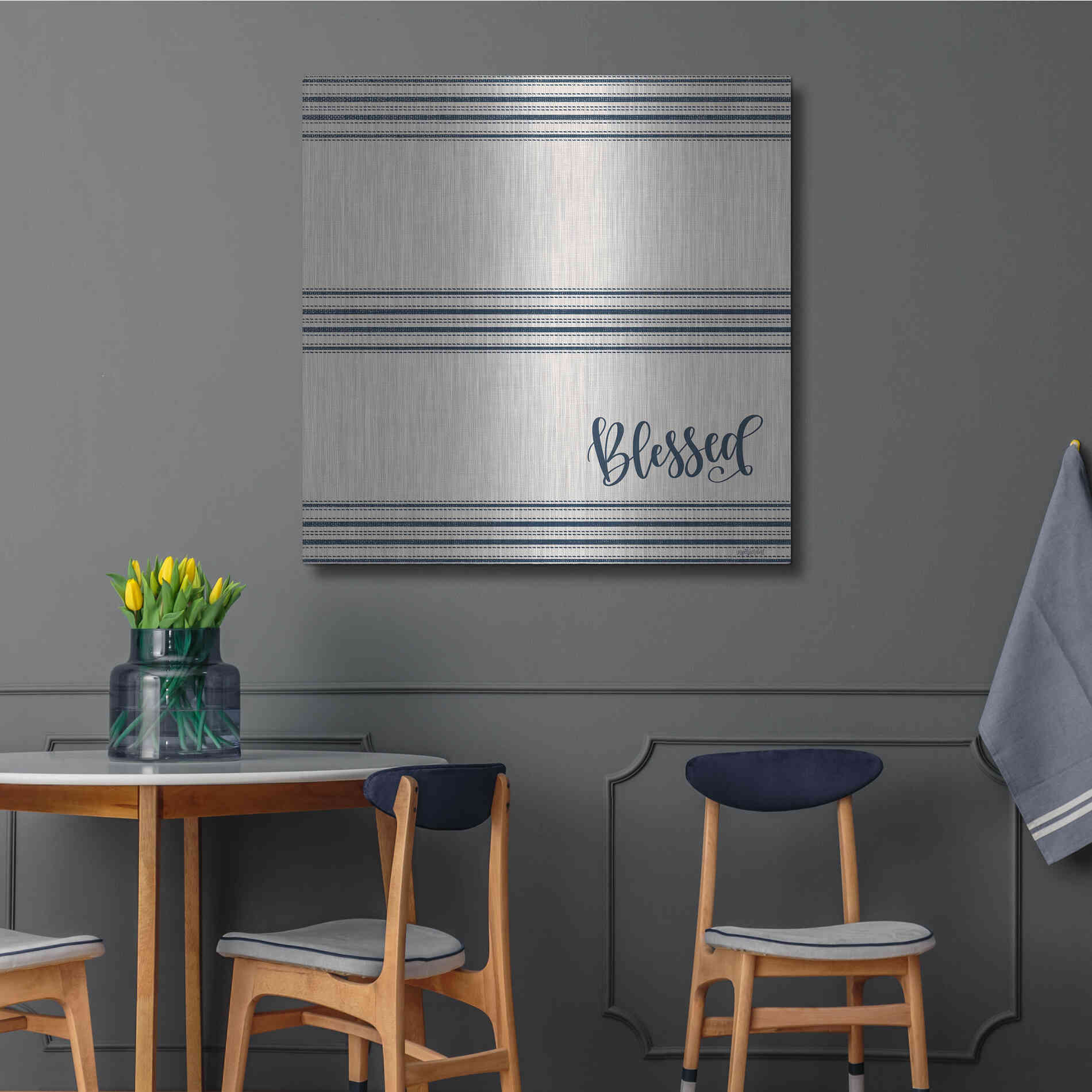 Luxe Metal Art 'Blessed 2' by Imperfect Dust, Metal Wall Art,36x36