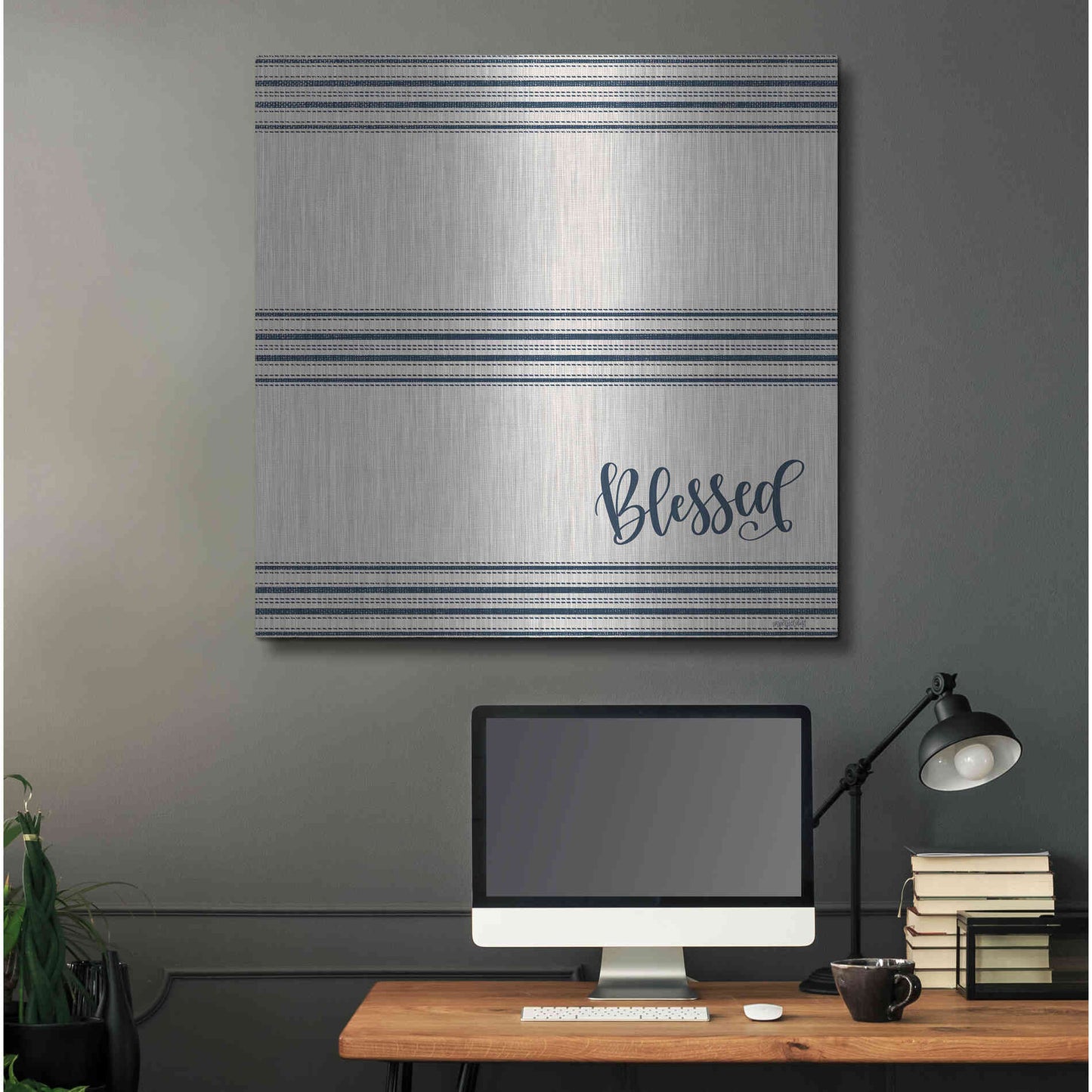 Luxe Metal Art 'Blessed 2' by Imperfect Dust, Metal Wall Art,36x36