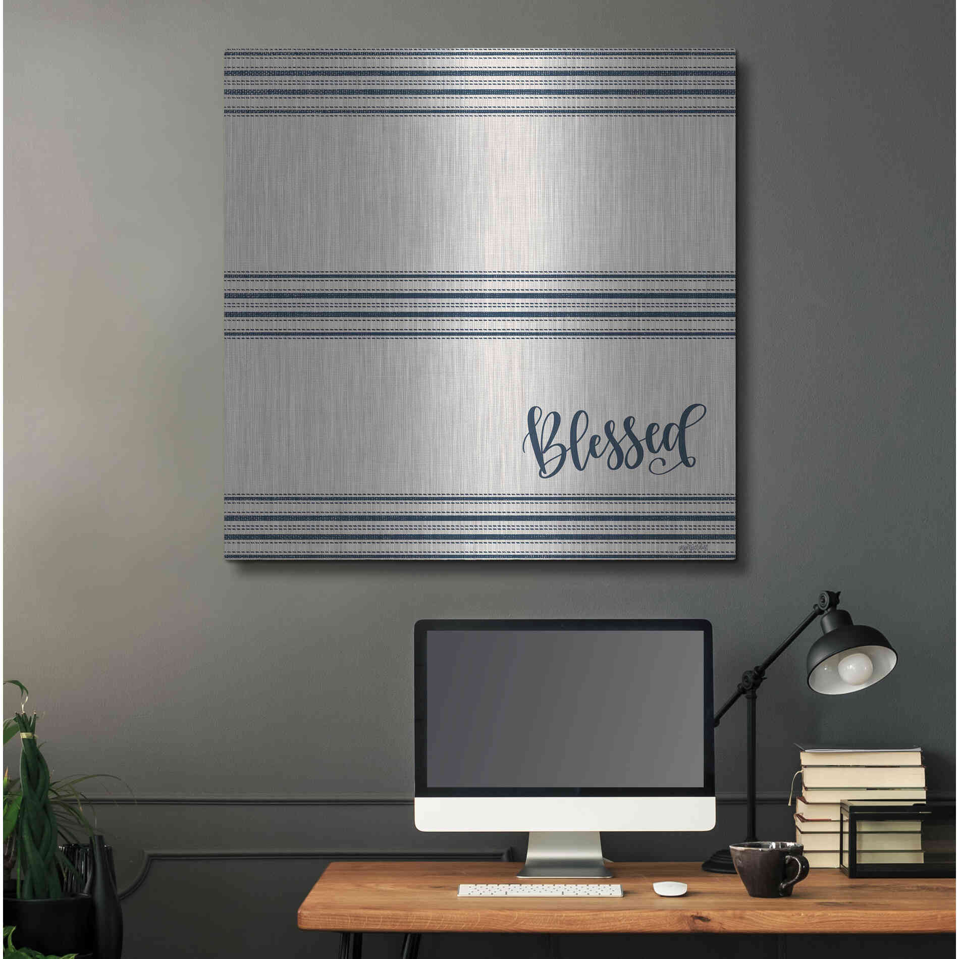 Luxe Metal Art 'Blessed 2' by Imperfect Dust, Metal Wall Art,36x36