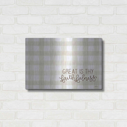 Luxe Metal Art 'Great is Thy Faithfulness 2' by Imperfect Dust, Metal Wall Art,24x16