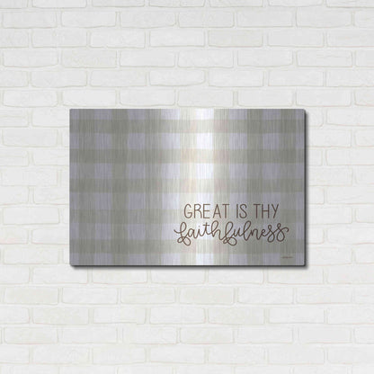 Luxe Metal Art 'Great is Thy Faithfulness 2' by Imperfect Dust, Metal Wall Art,36x24