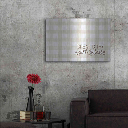 Luxe Metal Art 'Great is Thy Faithfulness 2' by Imperfect Dust, Metal Wall Art,36x24