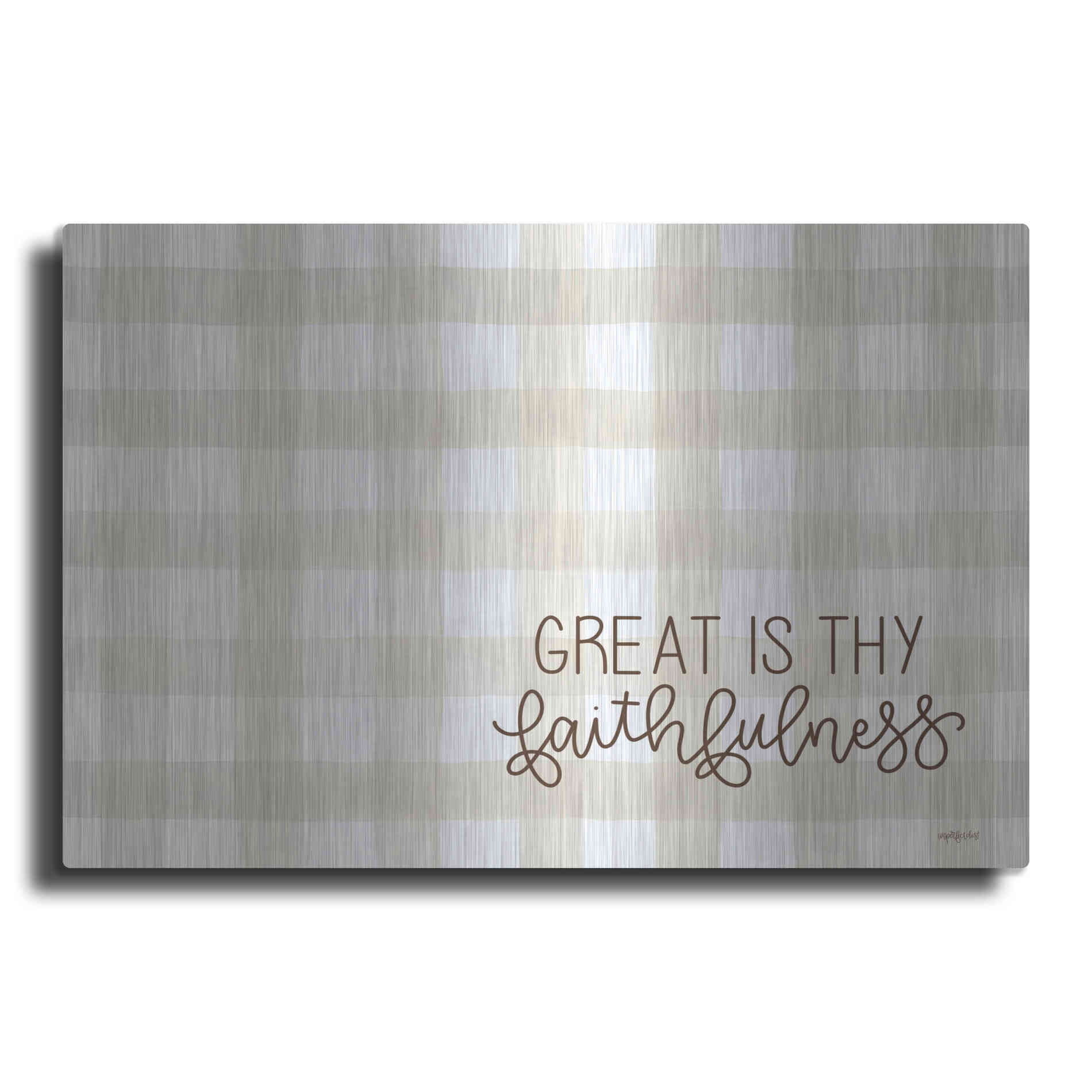 Luxe Metal Art 'Great is Thy Faithfulness 2' by Imperfect Dust, Metal Wall Art