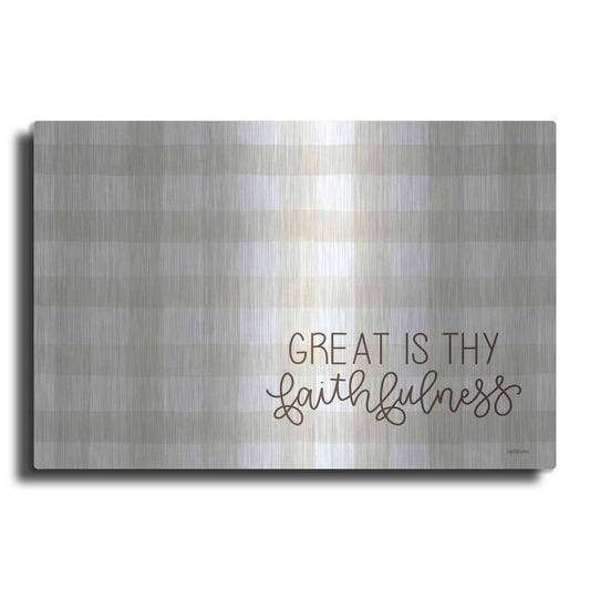 Luxe Metal Art 'Great is Thy Faithfulness 2' by Imperfect Dust, Metal Wall Art