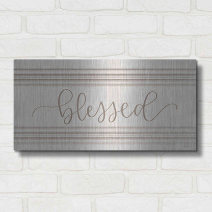 Luxe Metal Art 'Blessed 3' by Imperfect Dust, Metal Wall Art,24x12