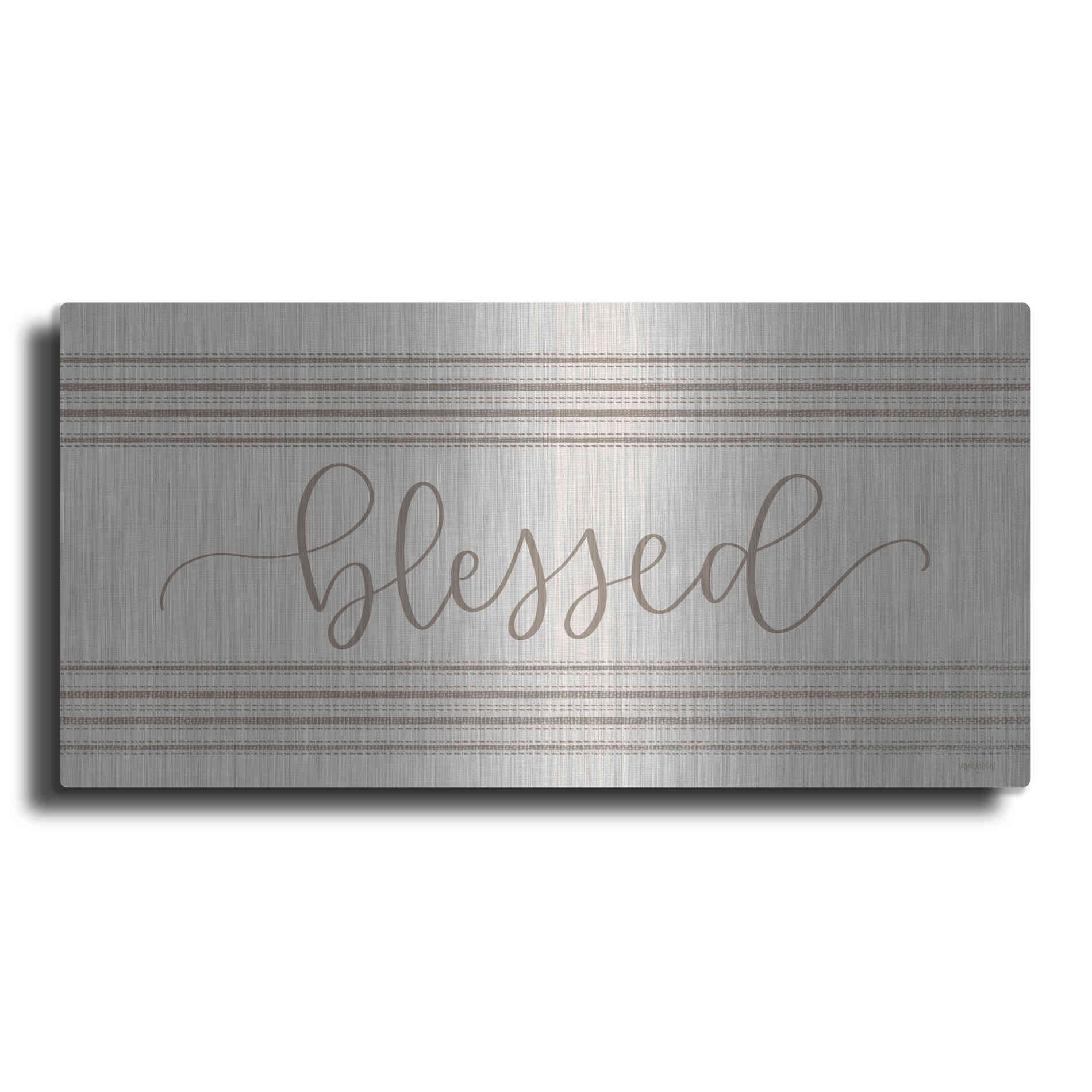 Luxe Metal Art 'Blessed 3' by Imperfect Dust, Metal Wall Art
