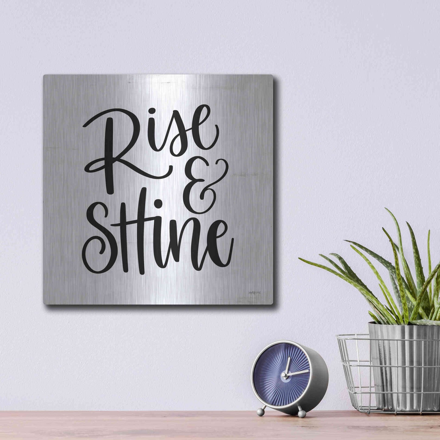 Luxe Metal Art 'Rise & Shine     ' by Imperfect Dust, Metal Wall Art,12x12