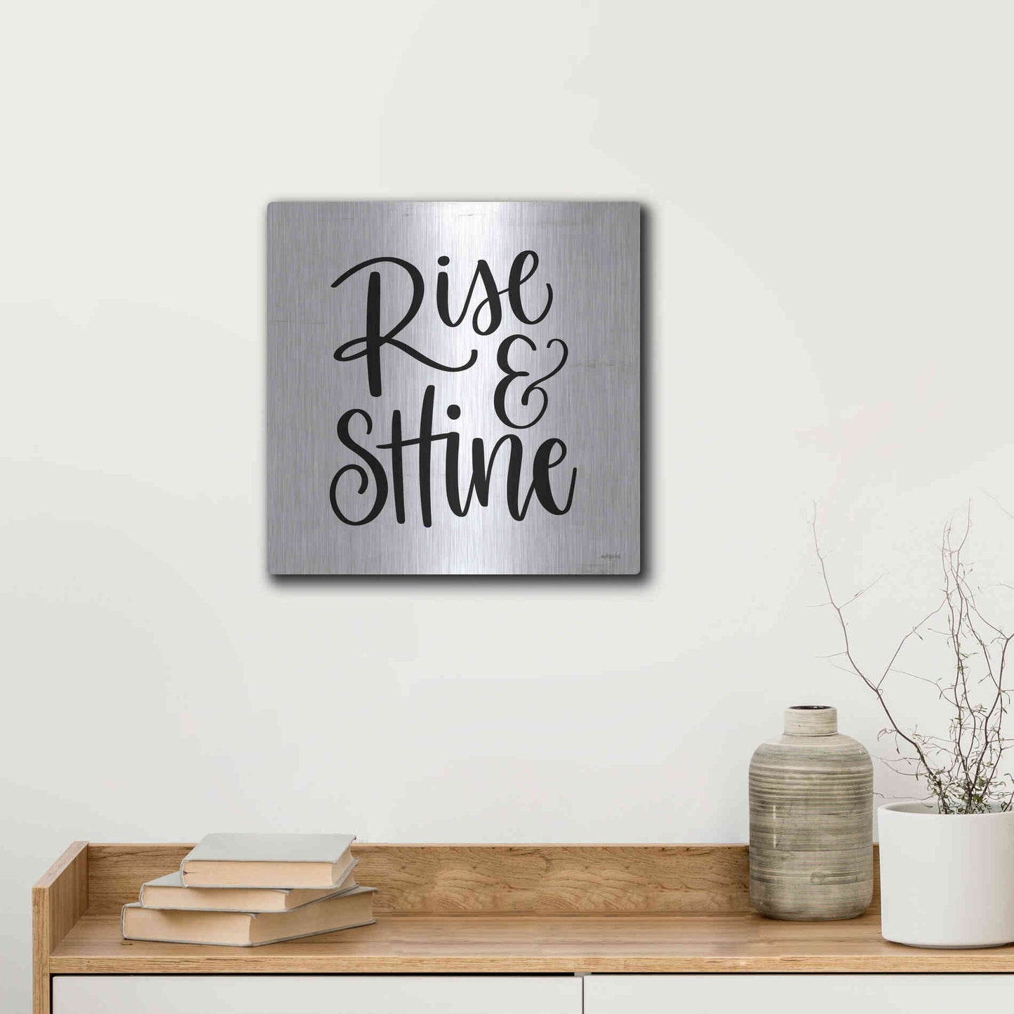 Luxe Metal Art 'Rise & Shine     ' by Imperfect Dust, Metal Wall Art,12x12