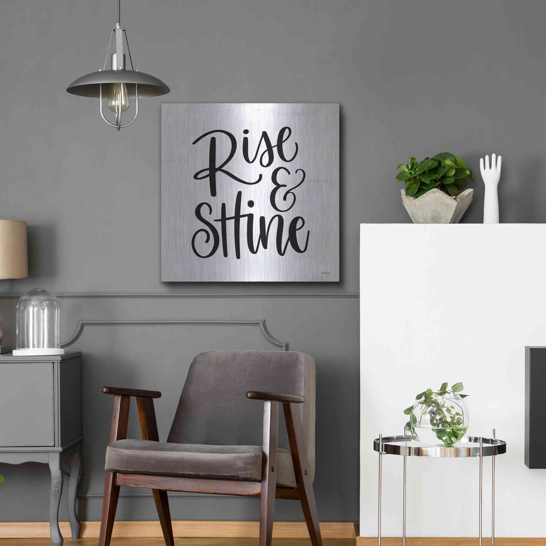 Luxe Metal Art 'Rise & Shine     ' by Imperfect Dust, Metal Wall Art,24x24