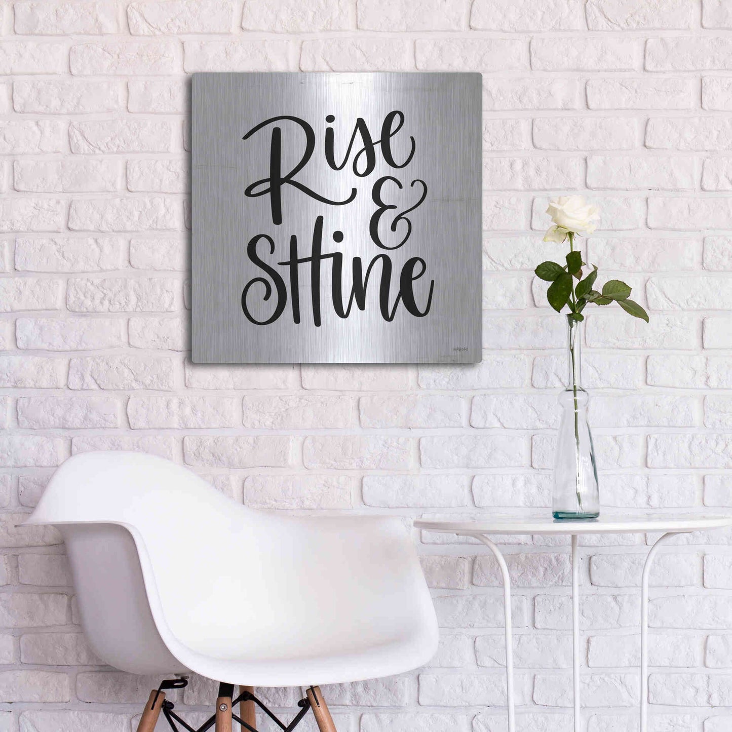 Luxe Metal Art 'Rise & Shine     ' by Imperfect Dust, Metal Wall Art,24x24