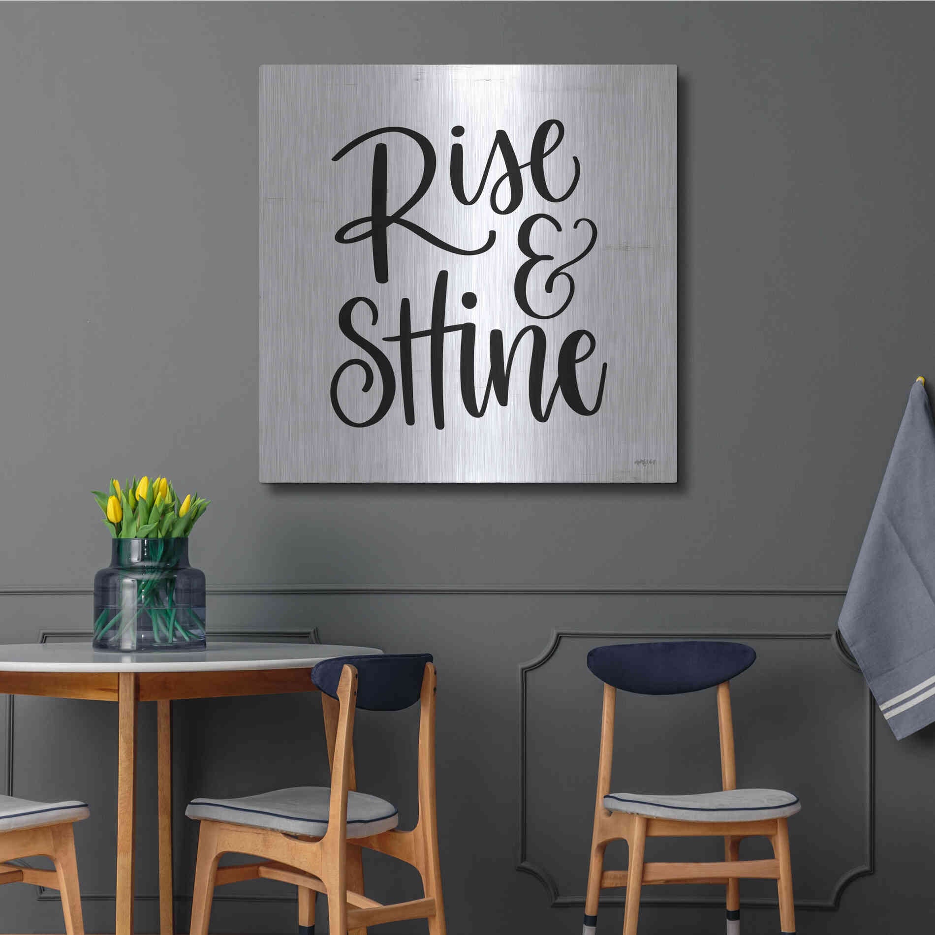 Luxe Metal Art 'Rise & Shine     ' by Imperfect Dust, Metal Wall Art,36x36