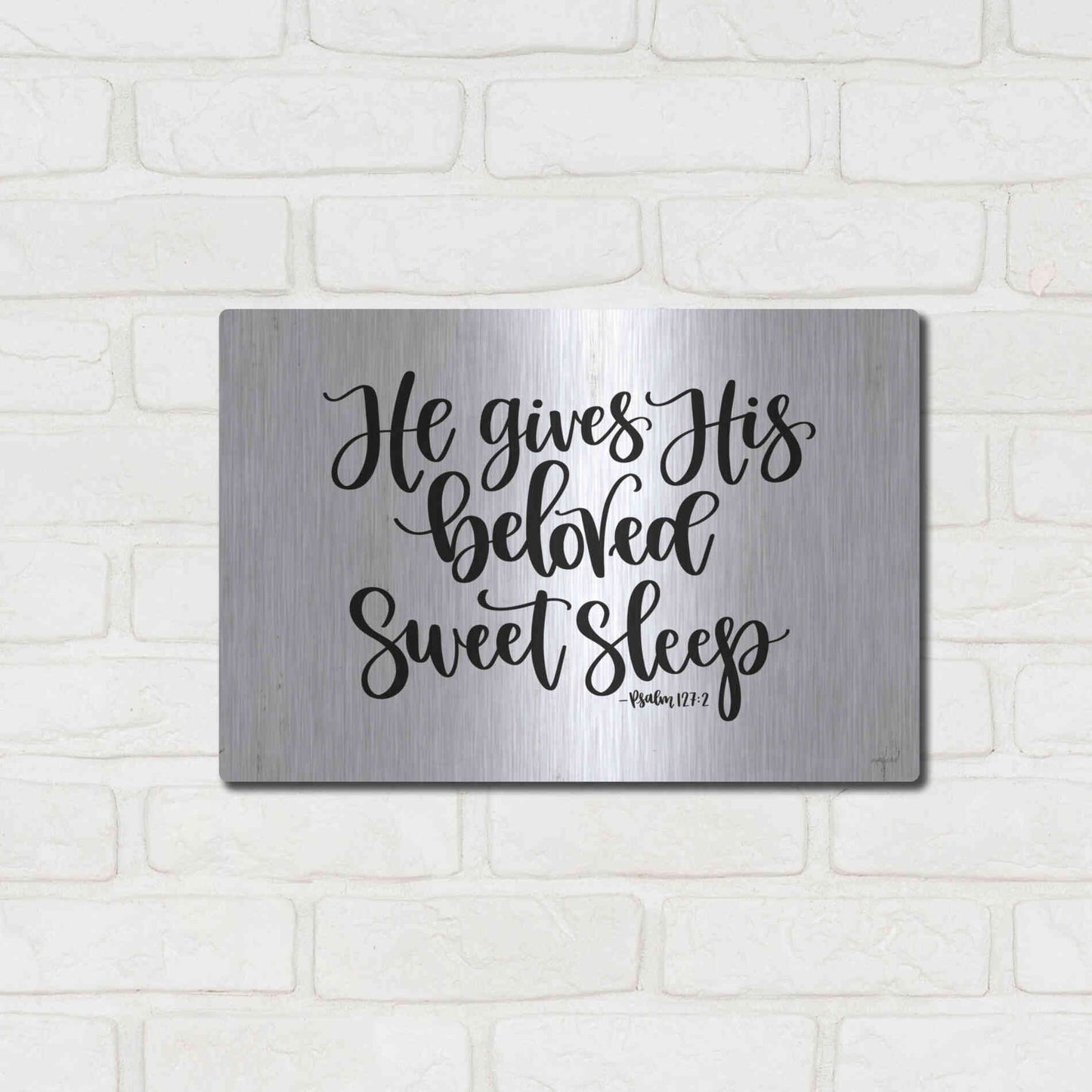 Luxe Metal Art 'Sweet Sleep    ' by Imperfect Dust, Metal Wall Art,16x12