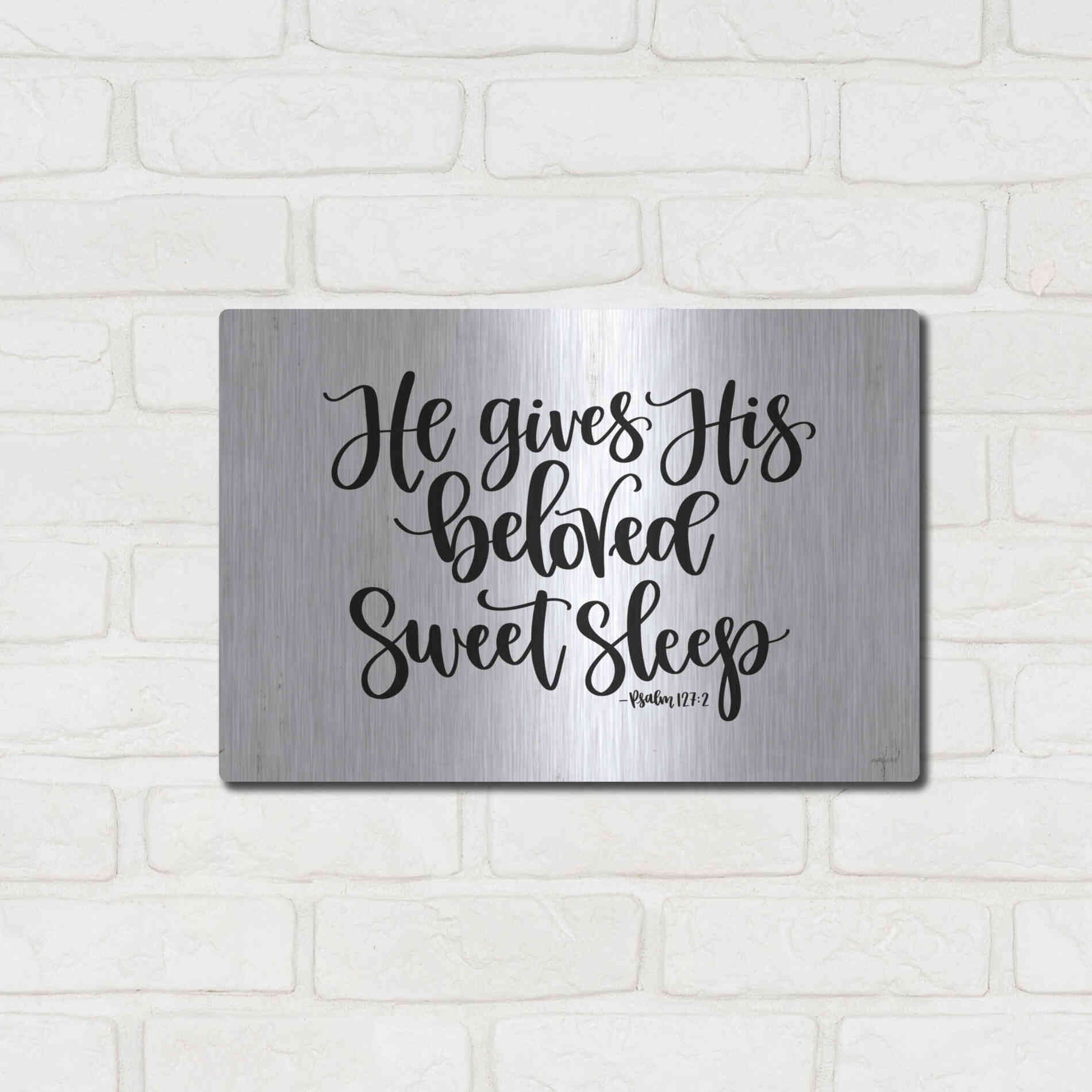 Luxe Metal Art 'Sweet Sleep    ' by Imperfect Dust, Metal Wall Art,16x12