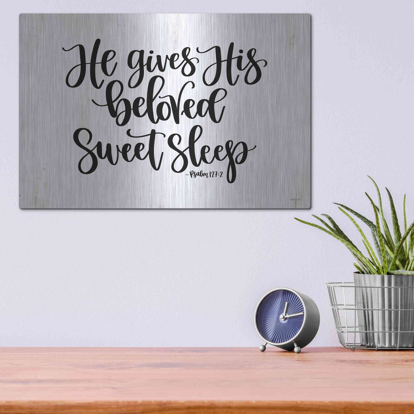 Luxe Metal Art 'Sweet Sleep    ' by Imperfect Dust, Metal Wall Art,16x12