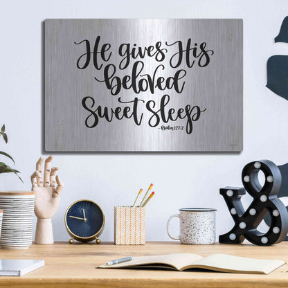 Luxe Metal Art 'Sweet Sleep    ' by Imperfect Dust, Metal Wall Art,16x12