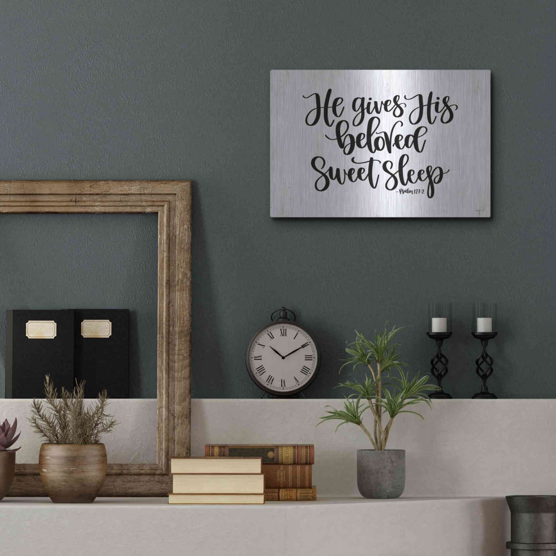 Luxe Metal Art 'Sweet Sleep    ' by Imperfect Dust, Metal Wall Art,16x12
