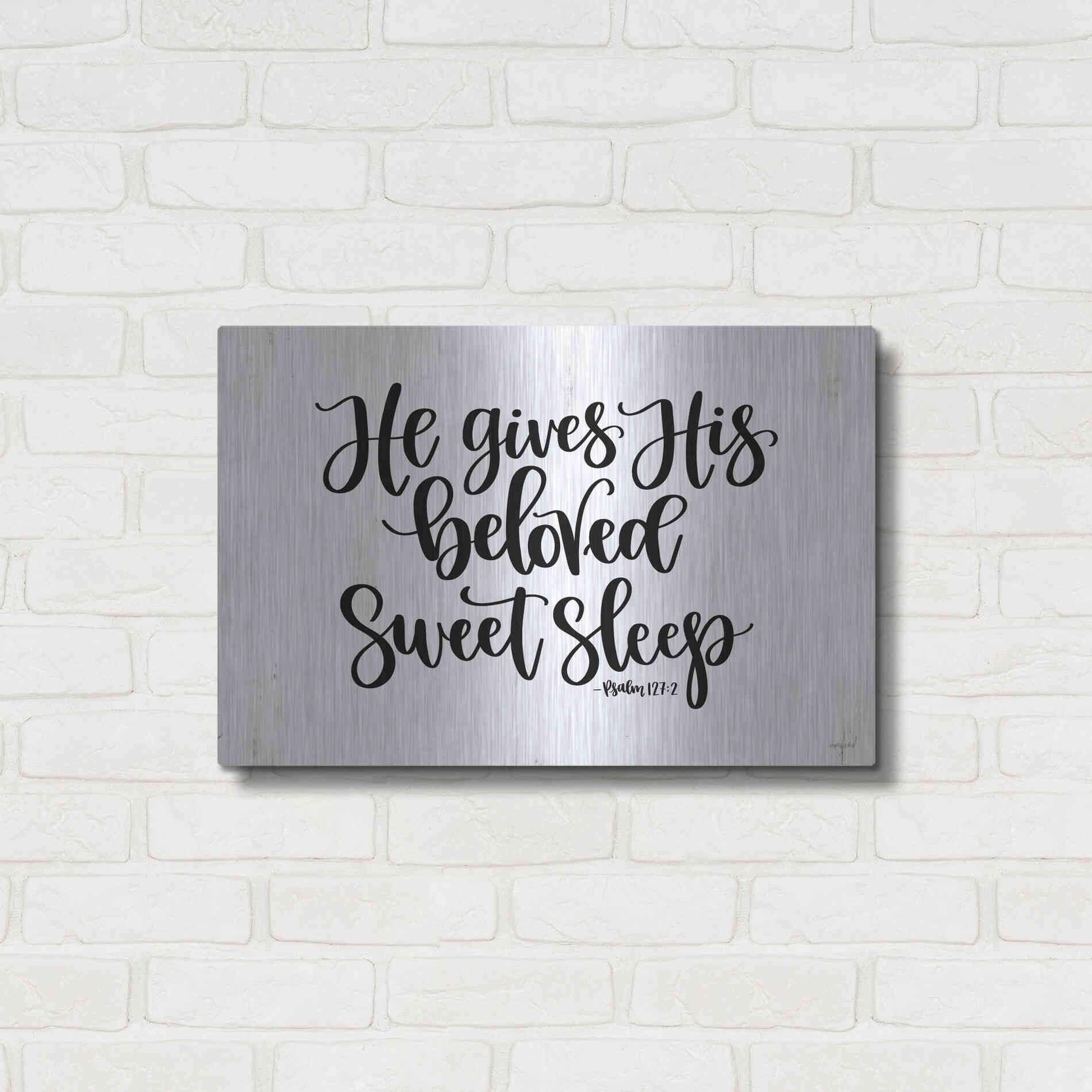 Luxe Metal Art 'Sweet Sleep    ' by Imperfect Dust, Metal Wall Art,24x16