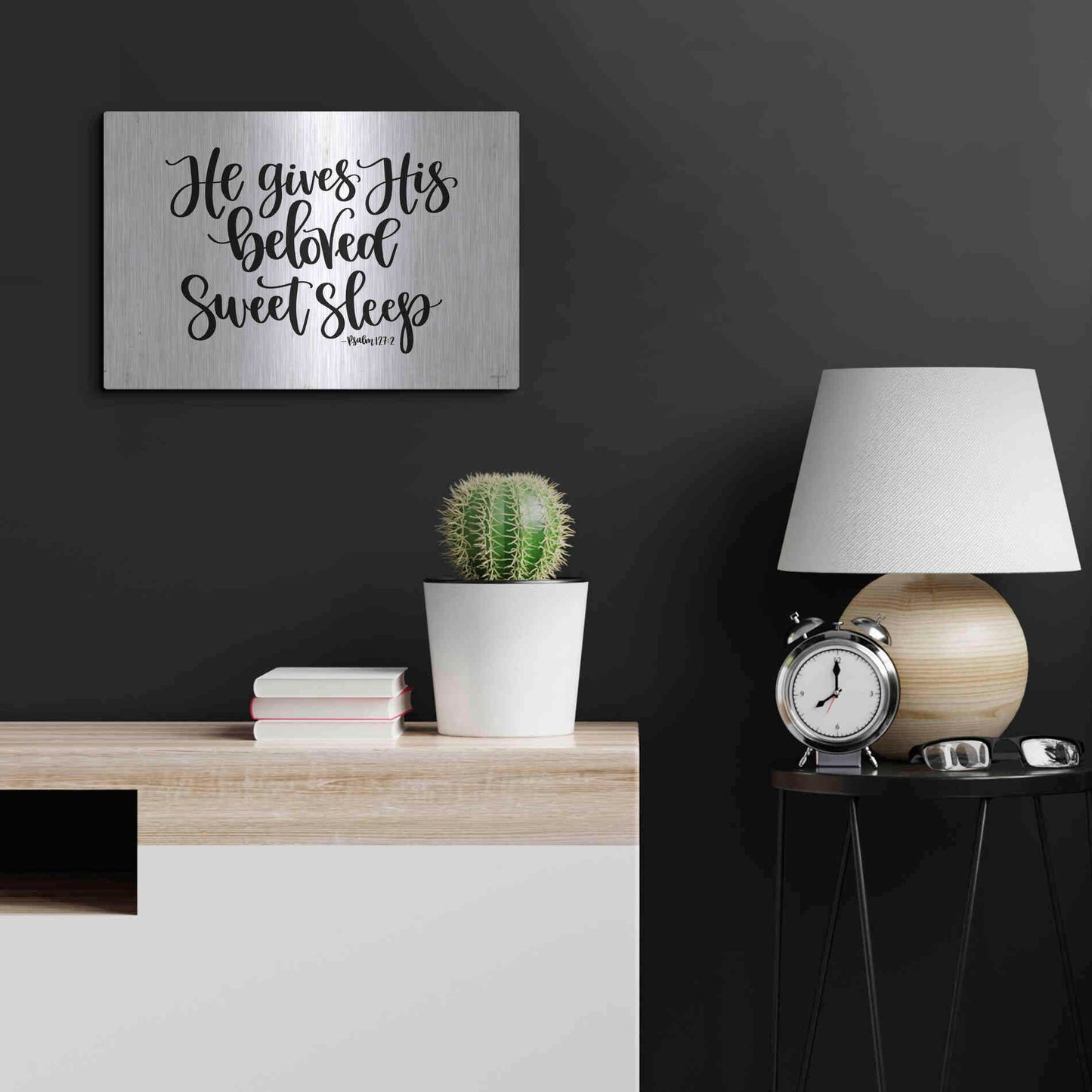 Luxe Metal Art 'Sweet Sleep    ' by Imperfect Dust, Metal Wall Art,24x16
