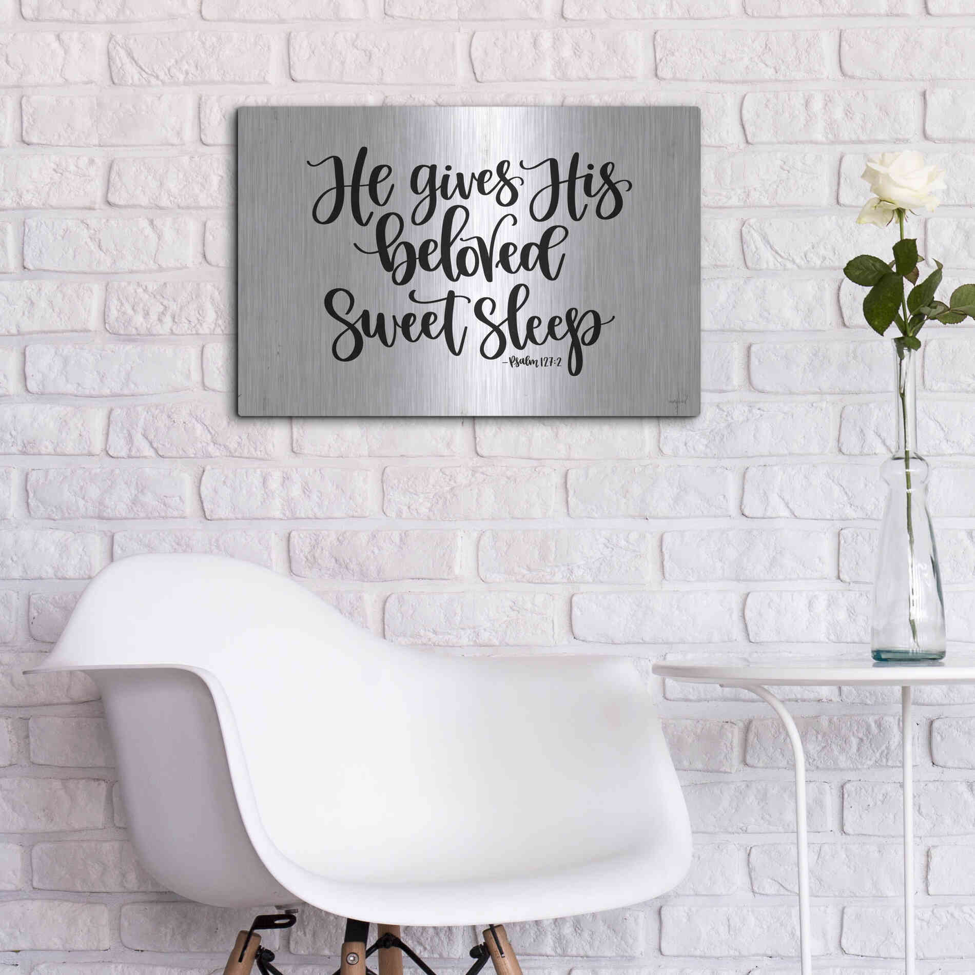 Luxe Metal Art 'Sweet Sleep    ' by Imperfect Dust, Metal Wall Art,24x16