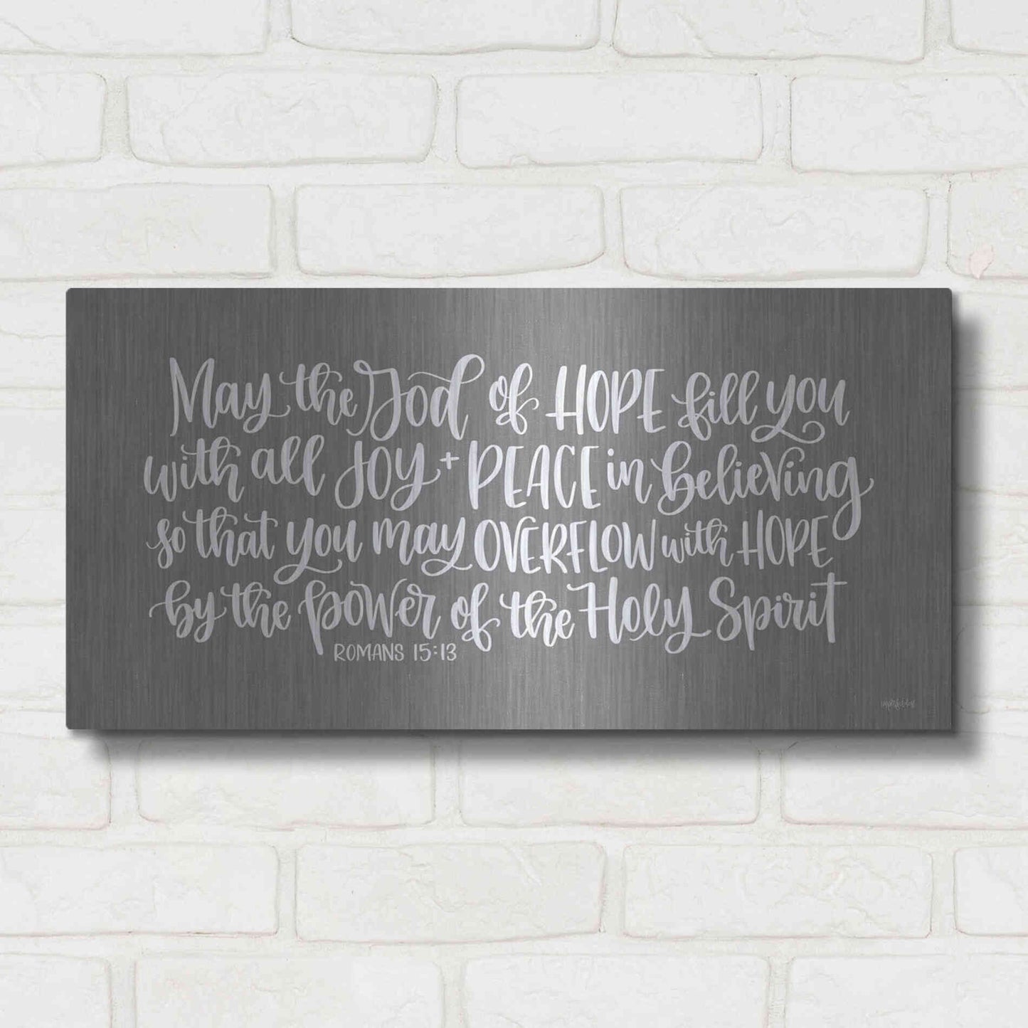 Luxe Metal Art 'Overflow with Hope     ' by Imperfect Dust, Metal Wall Art,24x12
