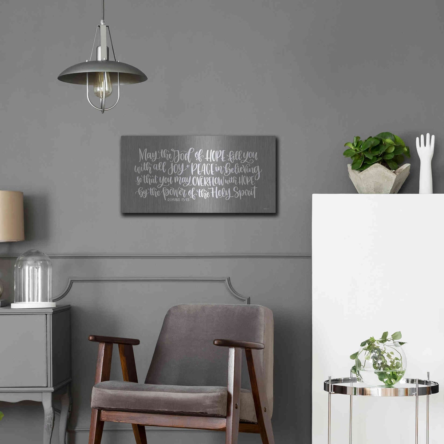 Luxe Metal Art 'Overflow with Hope     ' by Imperfect Dust, Metal Wall Art,24x12