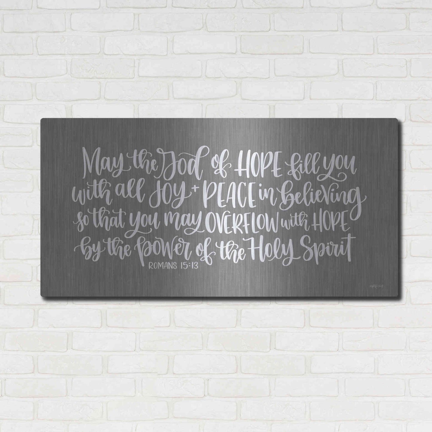 Luxe Metal Art 'Overflow with Hope     ' by Imperfect Dust, Metal Wall Art,48x24