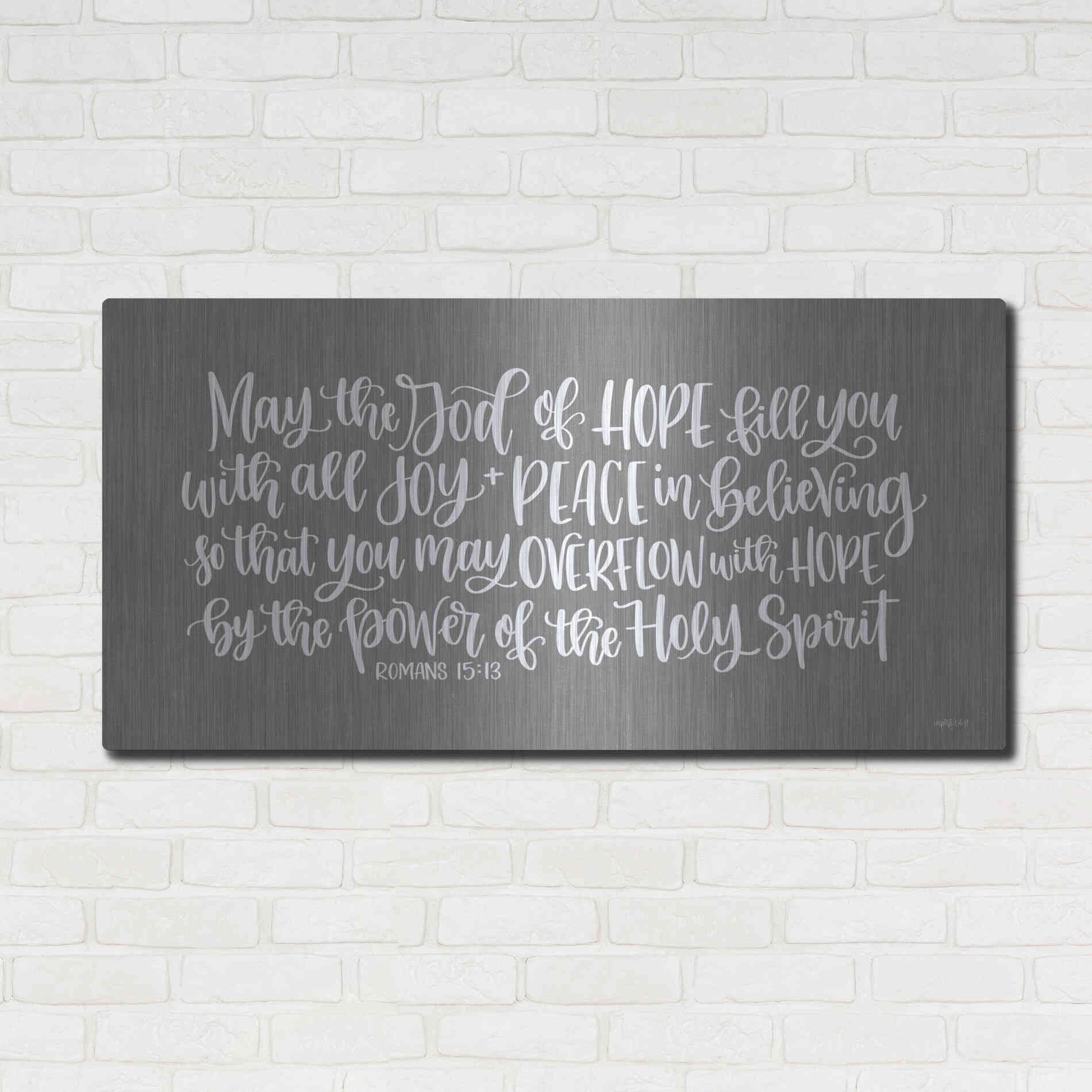 Luxe Metal Art 'Overflow with Hope     ' by Imperfect Dust, Metal Wall Art,48x24