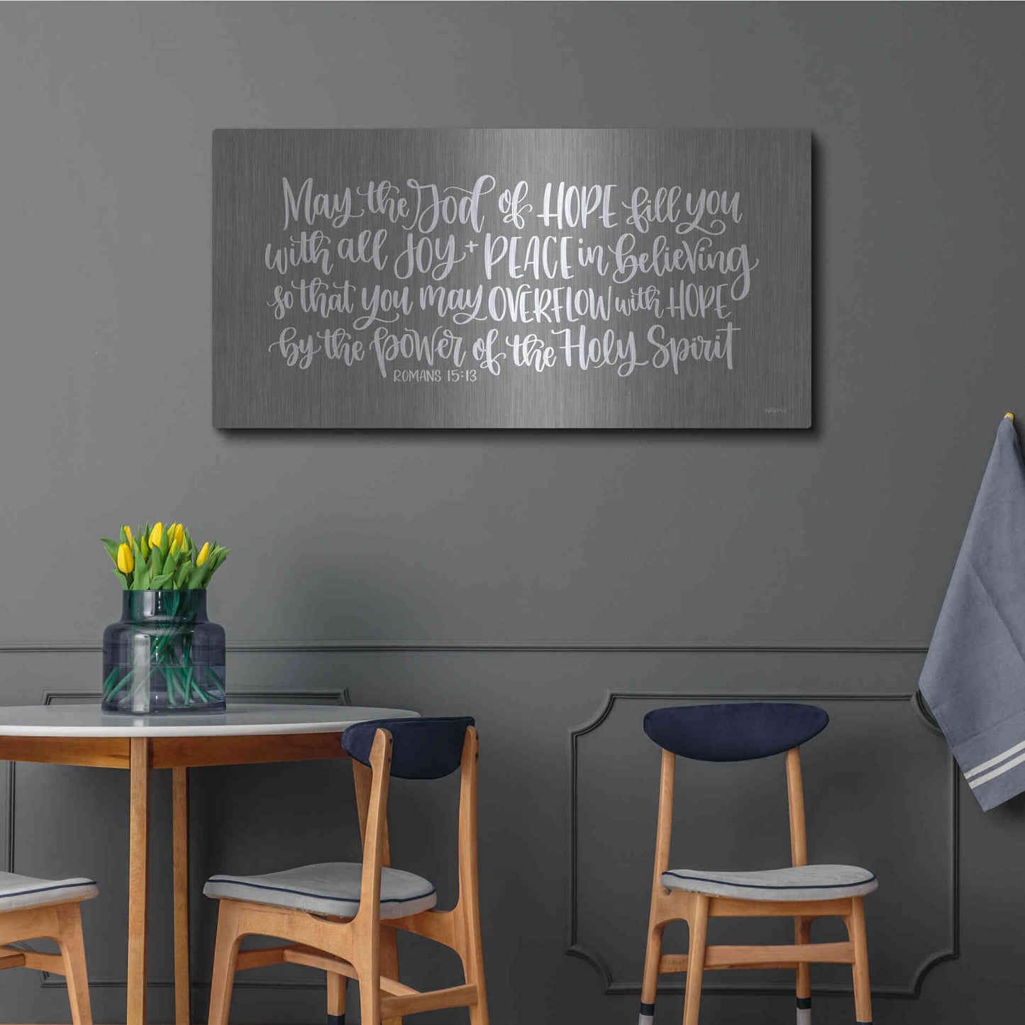 Luxe Metal Art 'Overflow with Hope     ' by Imperfect Dust, Metal Wall Art,48x24