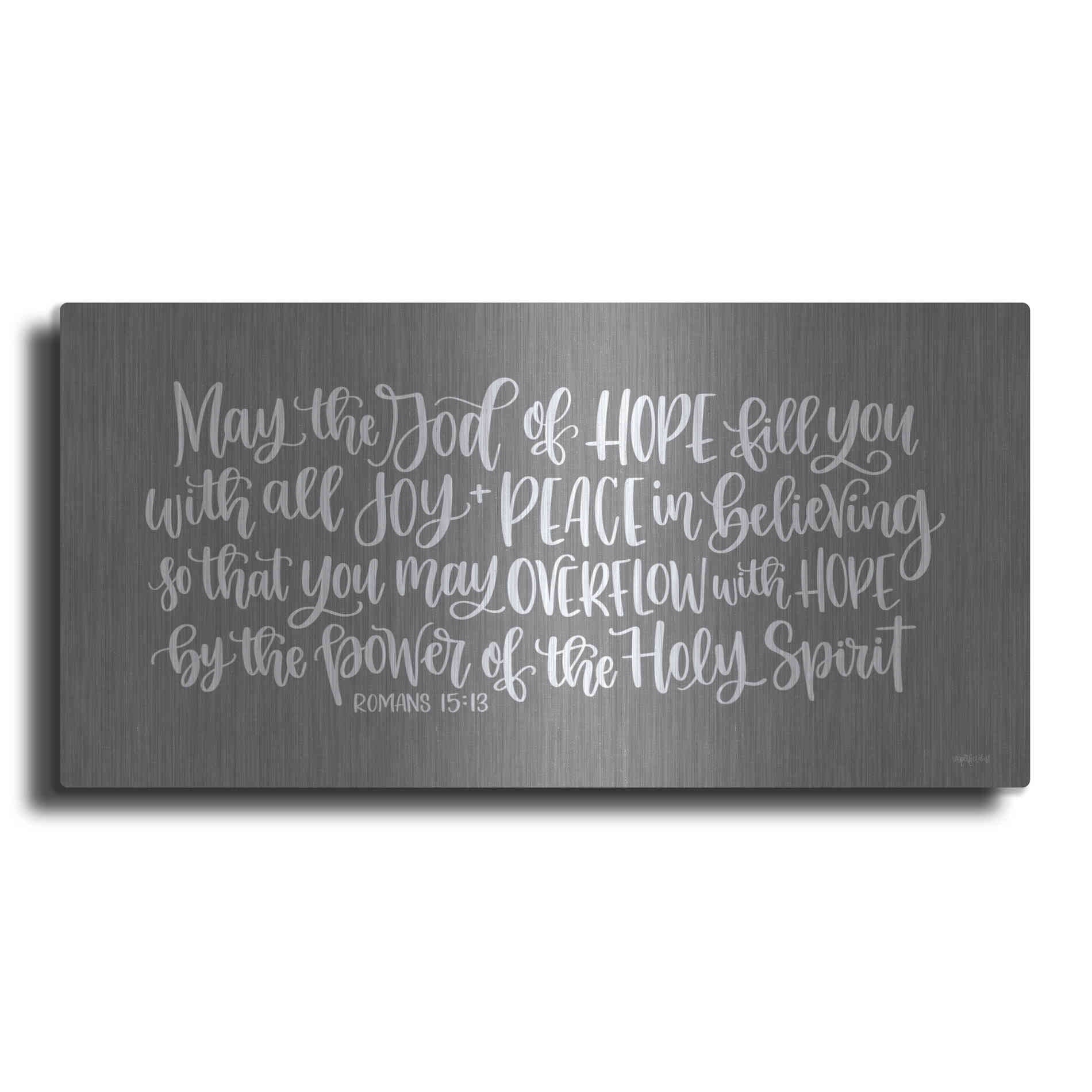 Luxe Metal Art 'Overflow with Hope     ' by Imperfect Dust, Metal Wall Art