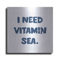 Luxe Metal Art 'I Need Vitamin Sea' by Imperfect Dust, Metal Wall Art