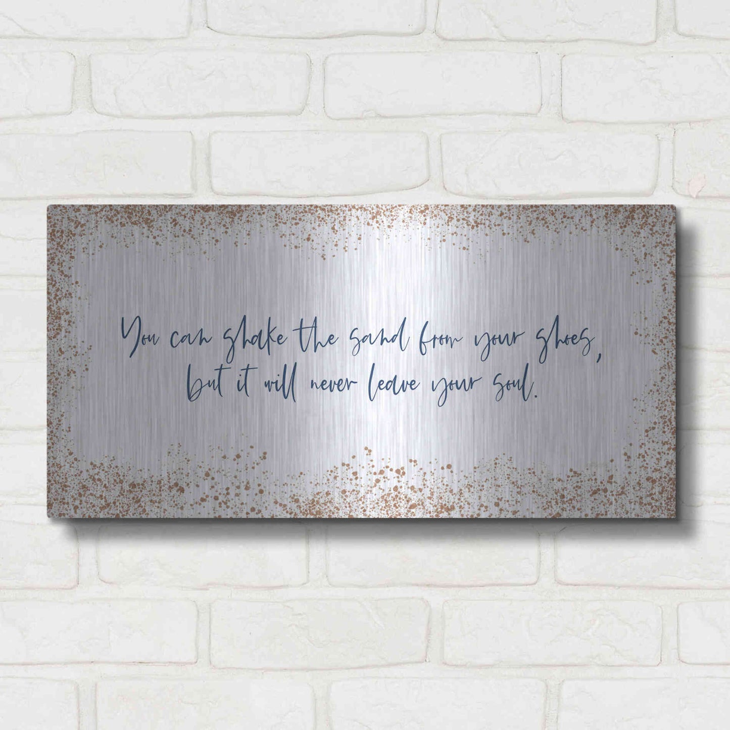 Luxe Metal Art 'Shake the Sand' by Imperfect Dust, Metal Wall Art,24x12