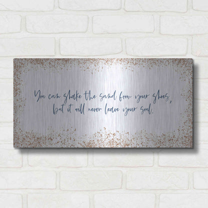 Luxe Metal Art 'Shake the Sand' by Imperfect Dust, Metal Wall Art,24x12
