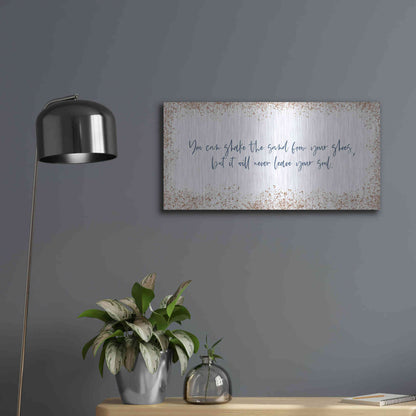 Luxe Metal Art 'Shake the Sand' by Imperfect Dust, Metal Wall Art,24x12