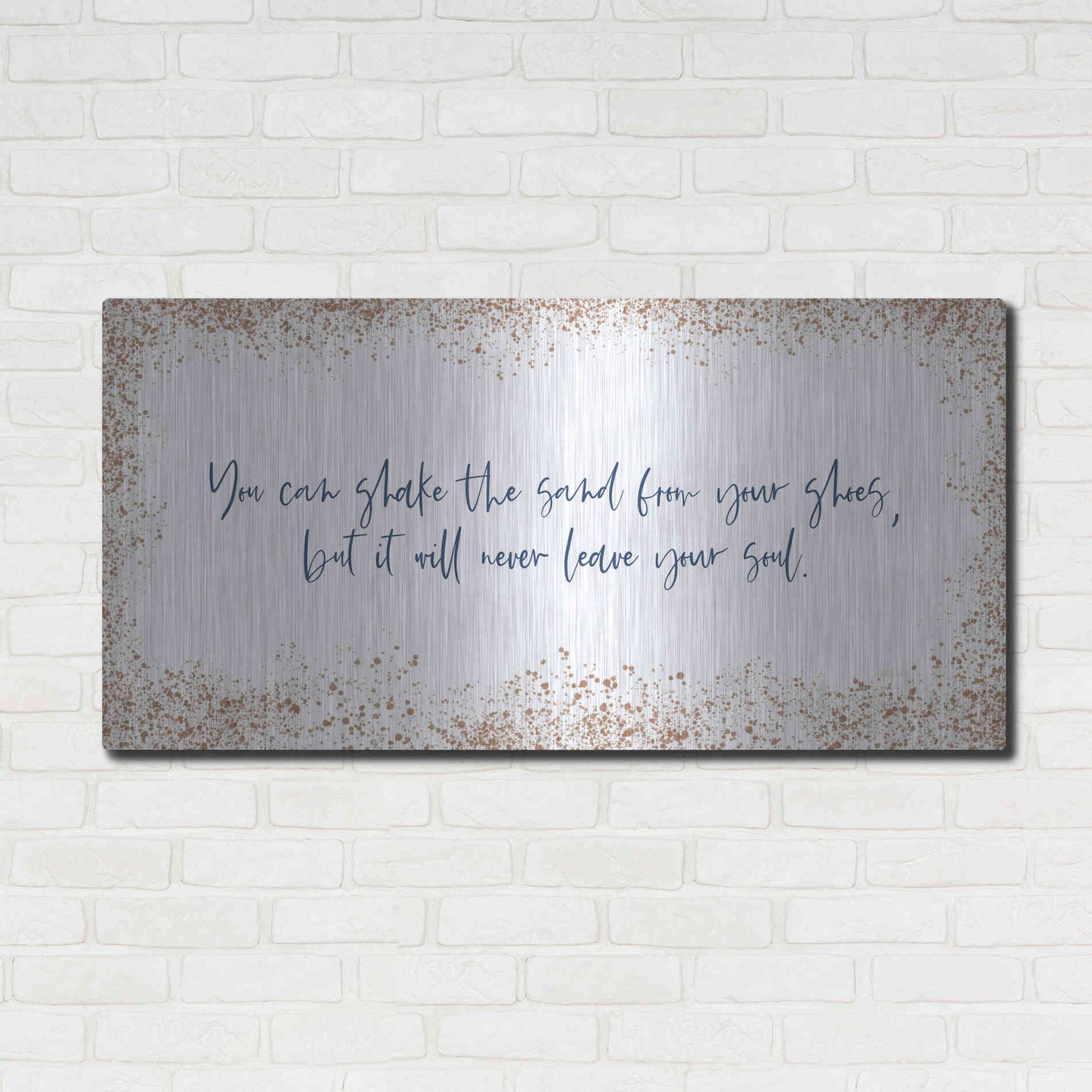 Luxe Metal Art 'Shake the Sand' by Imperfect Dust, Metal Wall Art,48x24