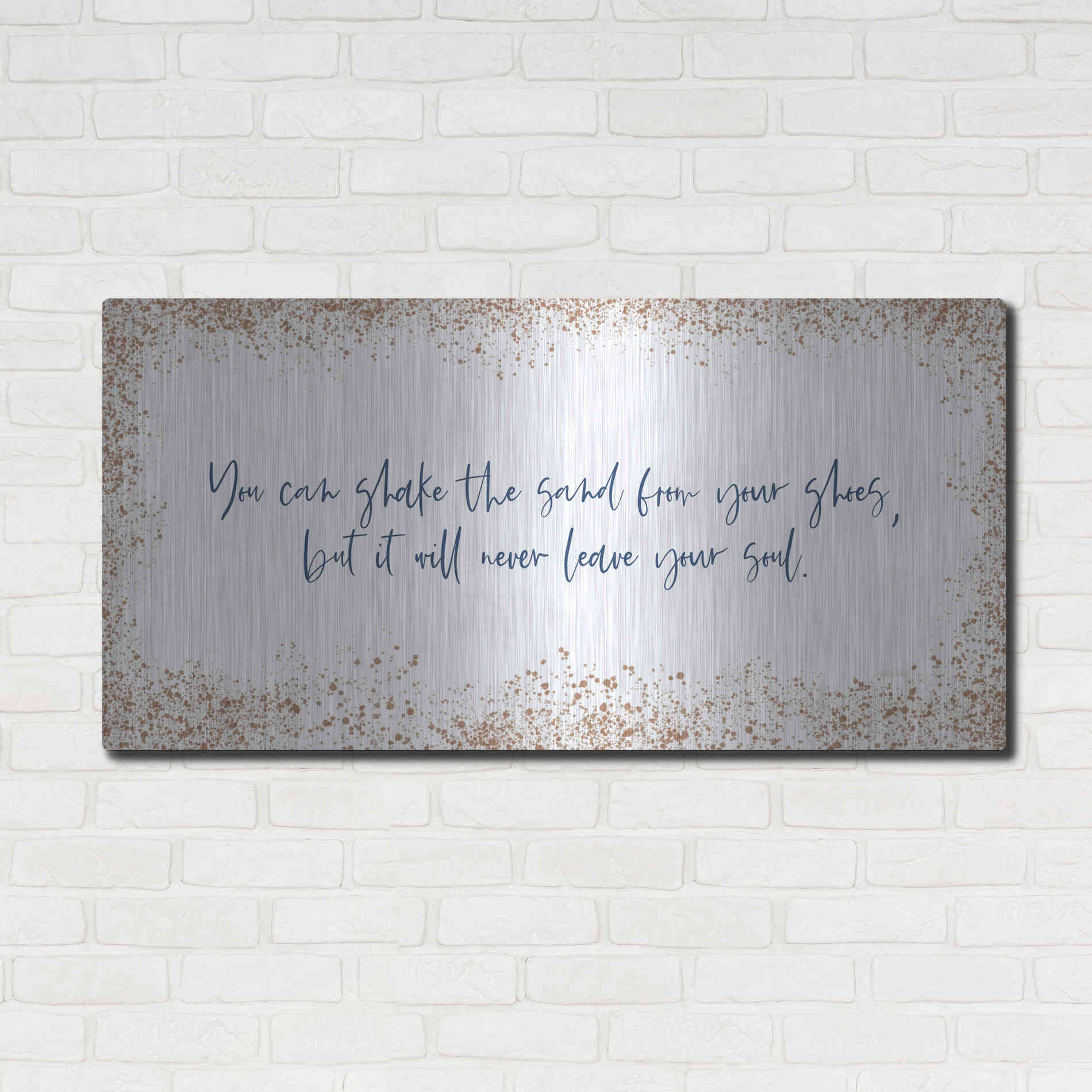 Luxe Metal Art 'Shake the Sand' by Imperfect Dust, Metal Wall Art,48x24