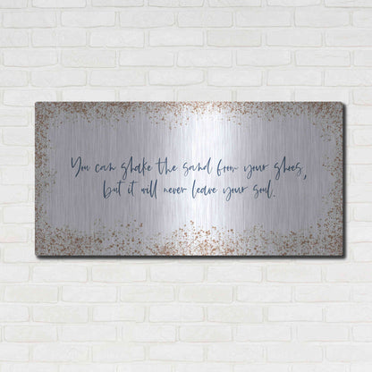 Luxe Metal Art 'Shake the Sand' by Imperfect Dust, Metal Wall Art,48x24
