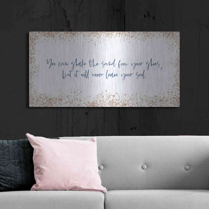 Luxe Metal Art 'Shake the Sand' by Imperfect Dust, Metal Wall Art,48x24