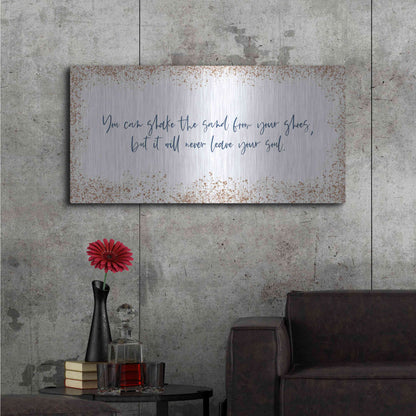 Luxe Metal Art 'Shake the Sand' by Imperfect Dust, Metal Wall Art,48x24