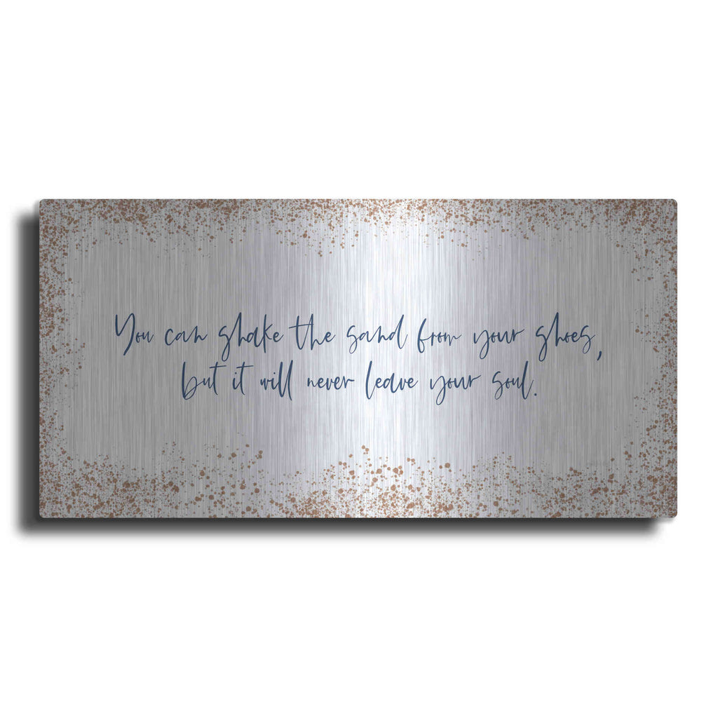 Luxe Metal Art 'Shake the Sand' by Imperfect Dust, Metal Wall Art