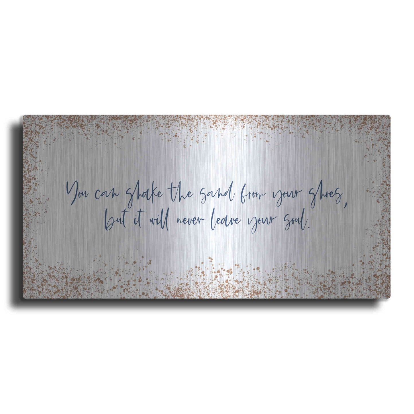 Luxe Metal Art 'Shake the Sand' by Imperfect Dust, Metal Wall Art