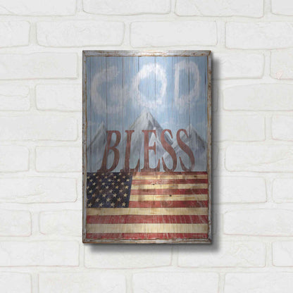 Luxe Metal Art 'God Bless America' by Ed Wargo, Metal Wall Art,12x16
