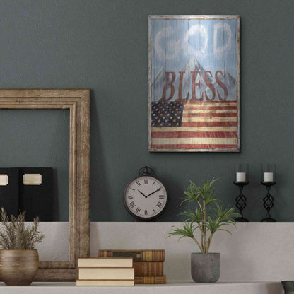 Luxe Metal Art 'God Bless America' by Ed Wargo, Metal Wall Art,12x16