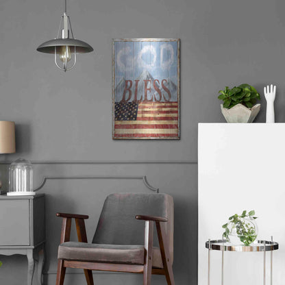 Luxe Metal Art 'God Bless America' by Ed Wargo, Metal Wall Art,16x24